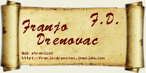 Franjo Drenovac vizit kartica